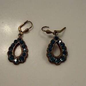 Elegant Blue Teardrop Earrings